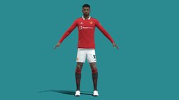 3D Rigged Marcus Rashford Manchester United