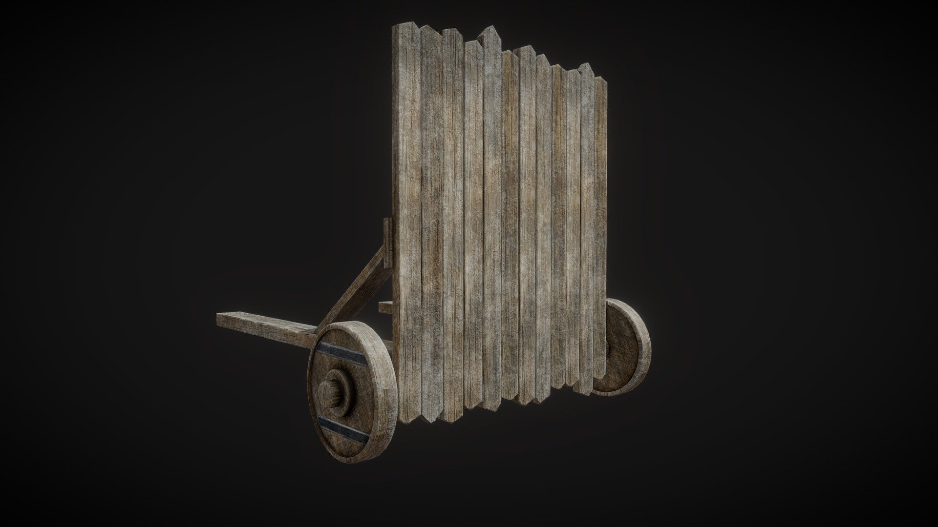 Wooden Barricade 3d model