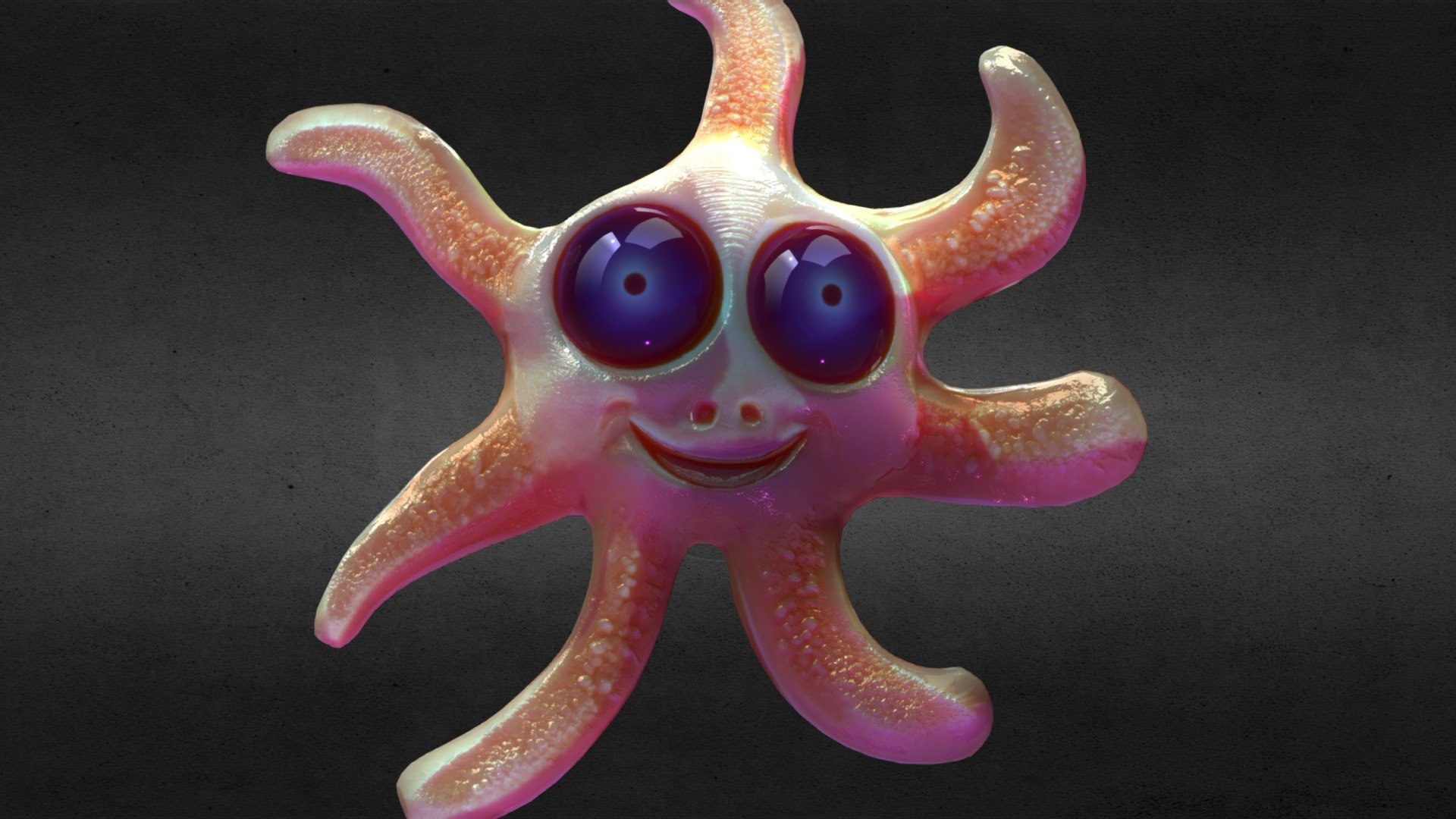 Cute tentacle creature 3d model