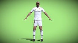 3D Rigged Zinedine Zidane Real Madrid