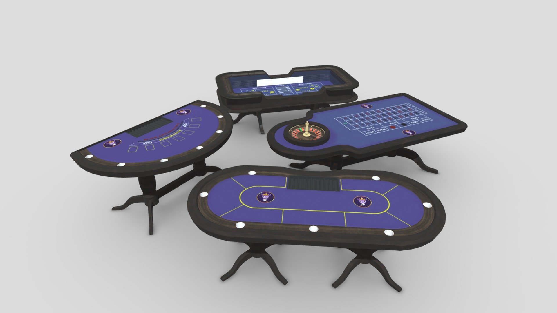 Custom Poker Tables! 3d model