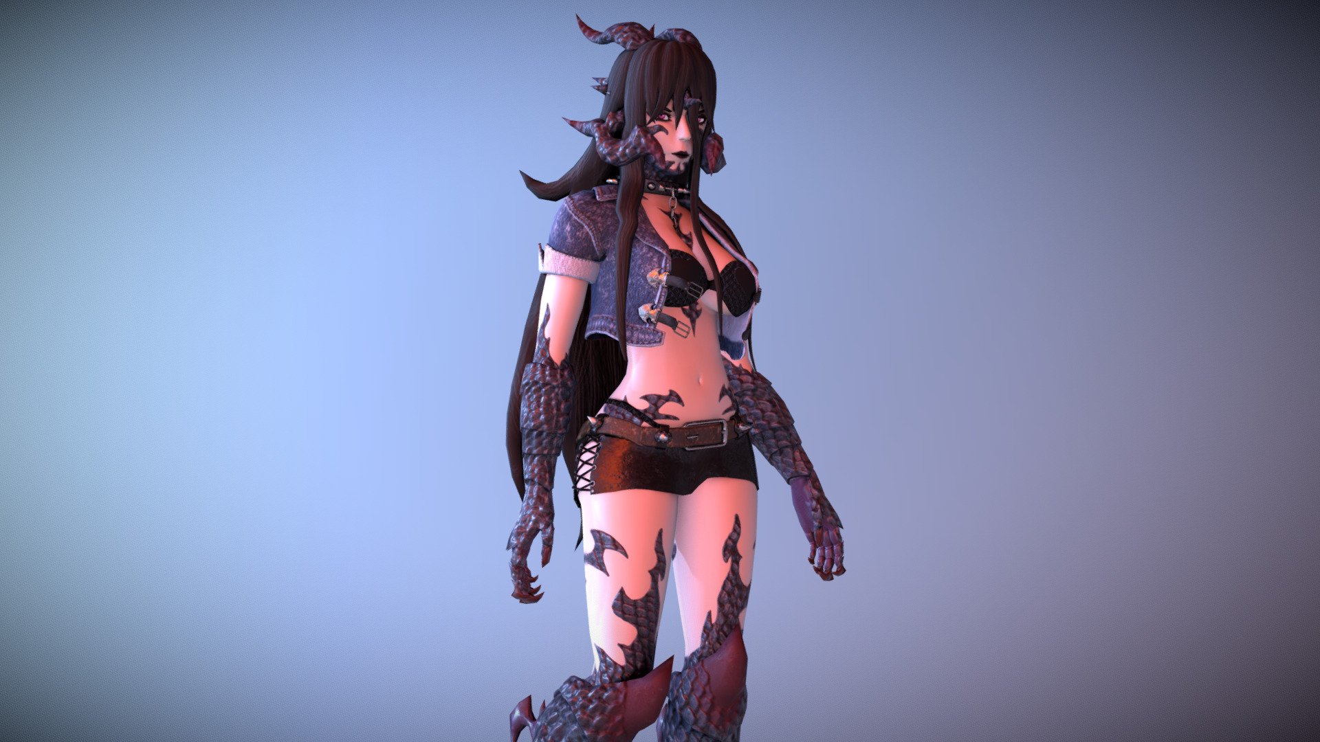 Demon Girl Amaranth 3d model