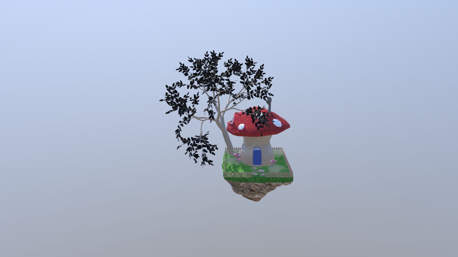 Mushroom House 3d model