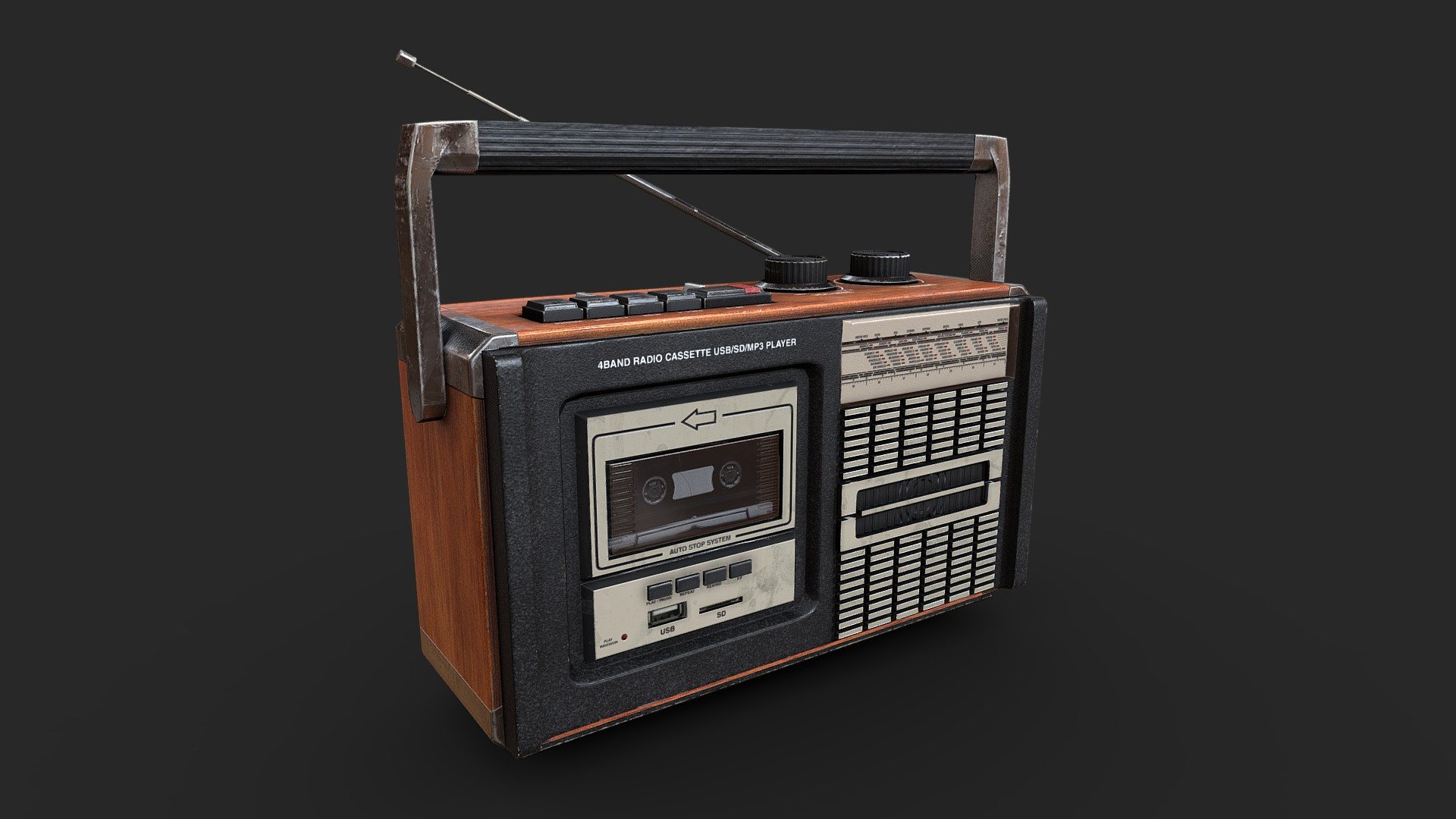 Radio cassette 3d model