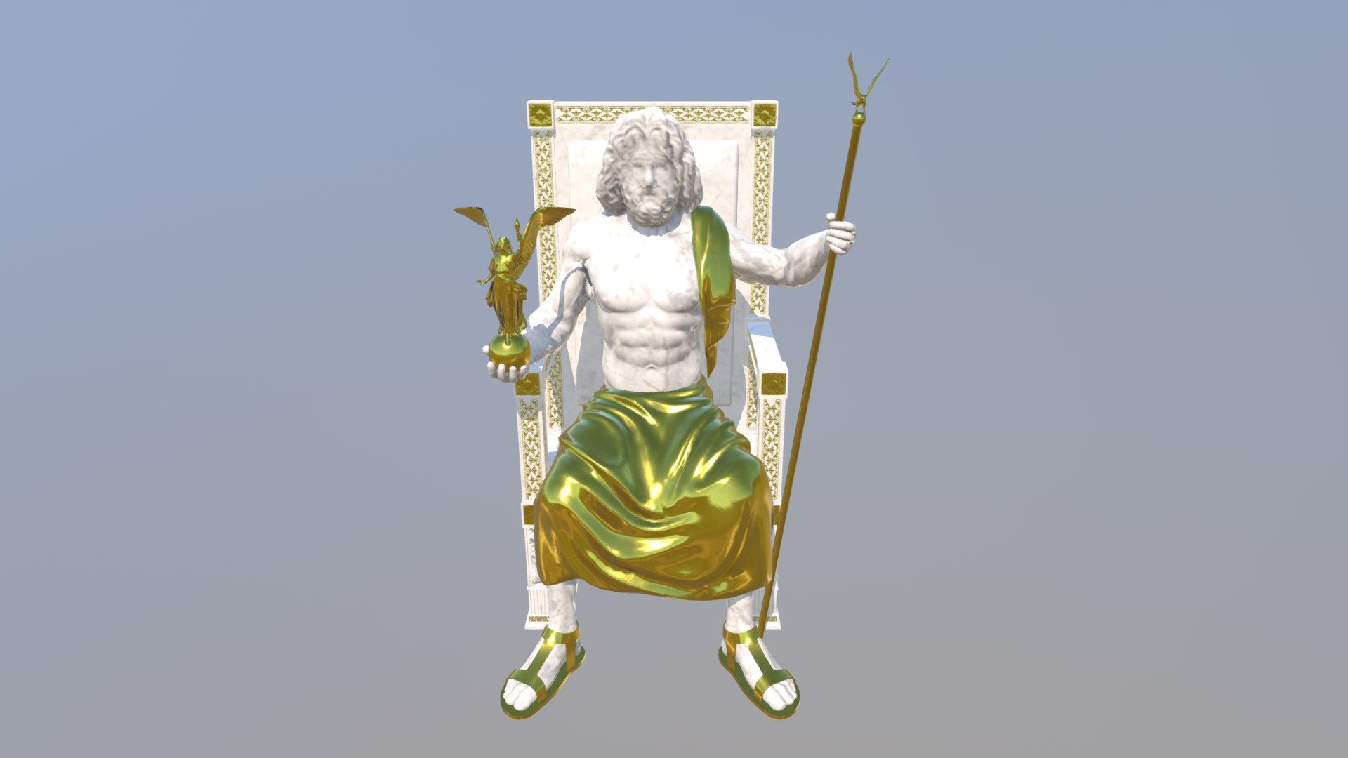 Statue of Zeus at Olympia 3d model