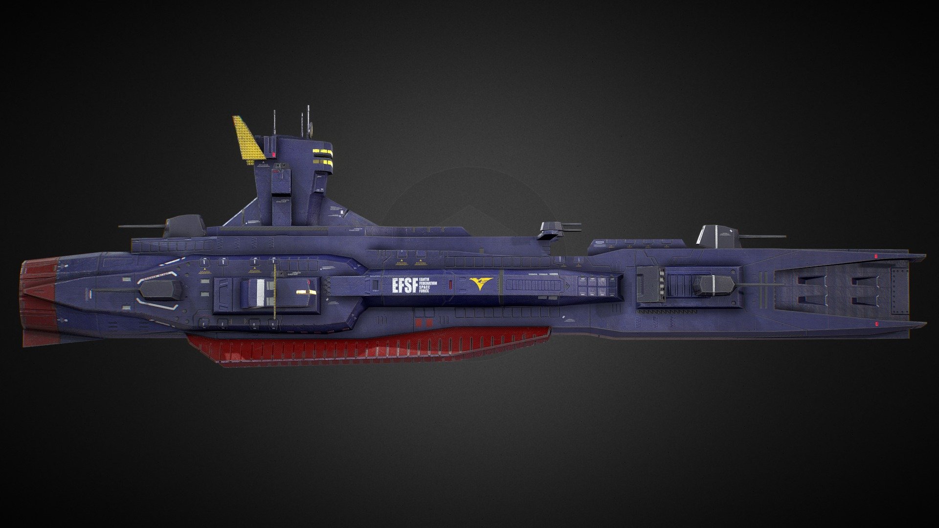 EFF Salamis Class SpaceCruiser Titans 3d model