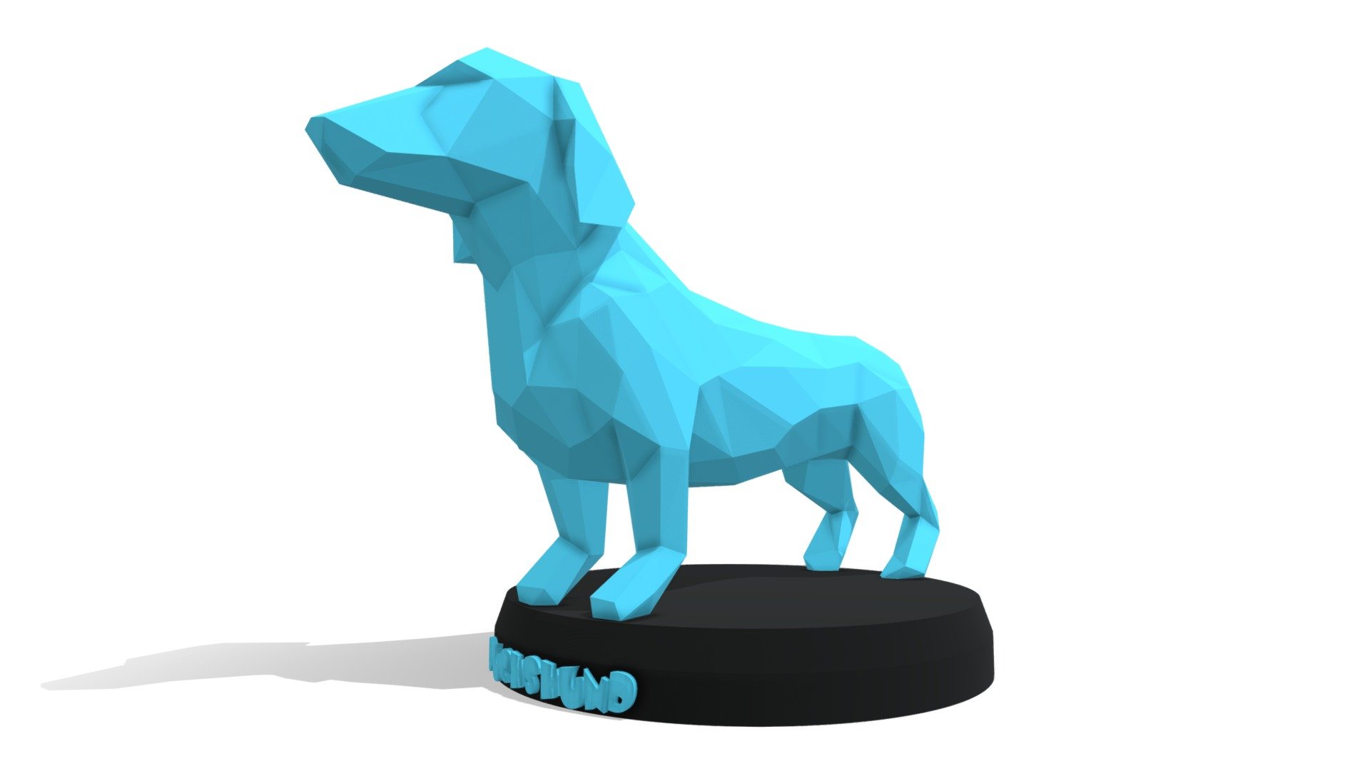 Poly Duchshund Dog 3d model