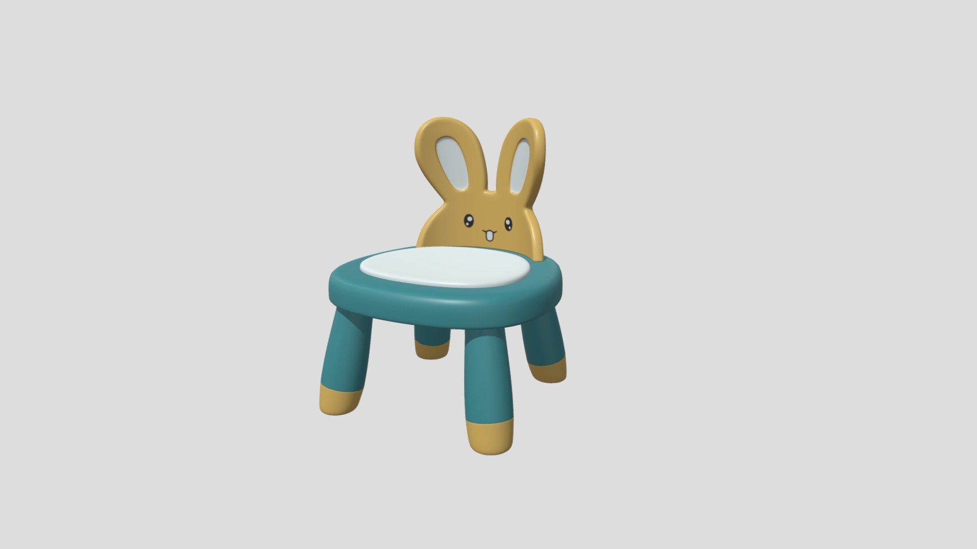 Rabbit Kids Chair 3d model