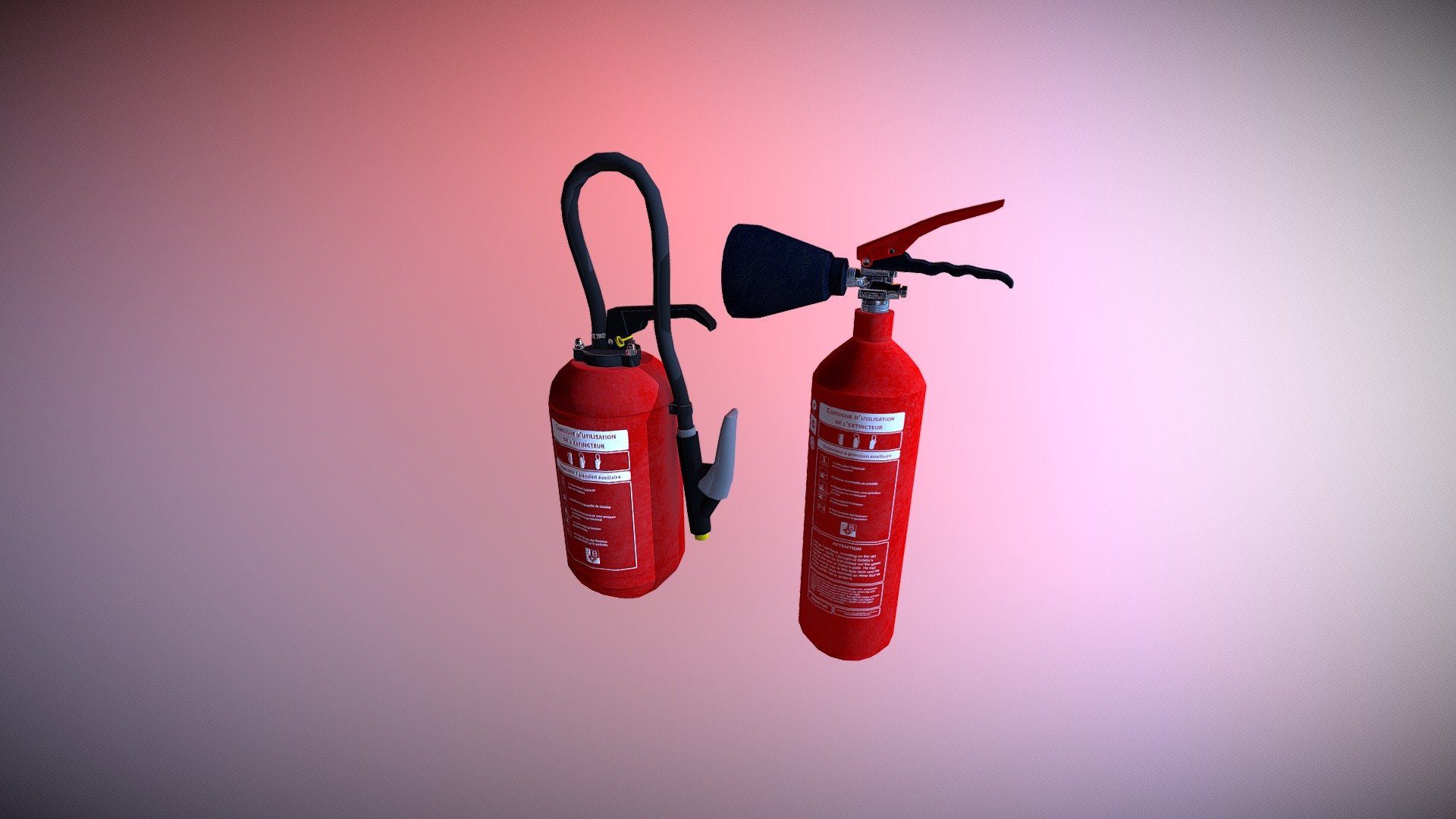 Fire Extinguishers 3d model