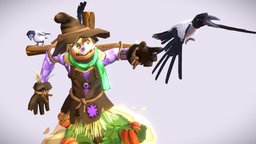 Cartoon Talking Scarecrow