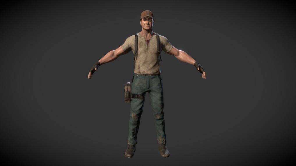 Adventure Game Character 3d model