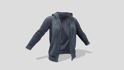 Female Hooded Unzipped Track Suit Top