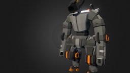 low poly mech wip pt. 2