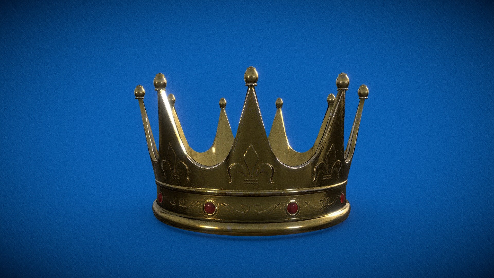 Golden crown 3d model