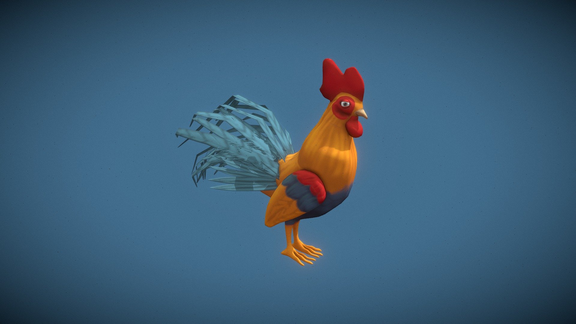 Stylized Rooster 3d model