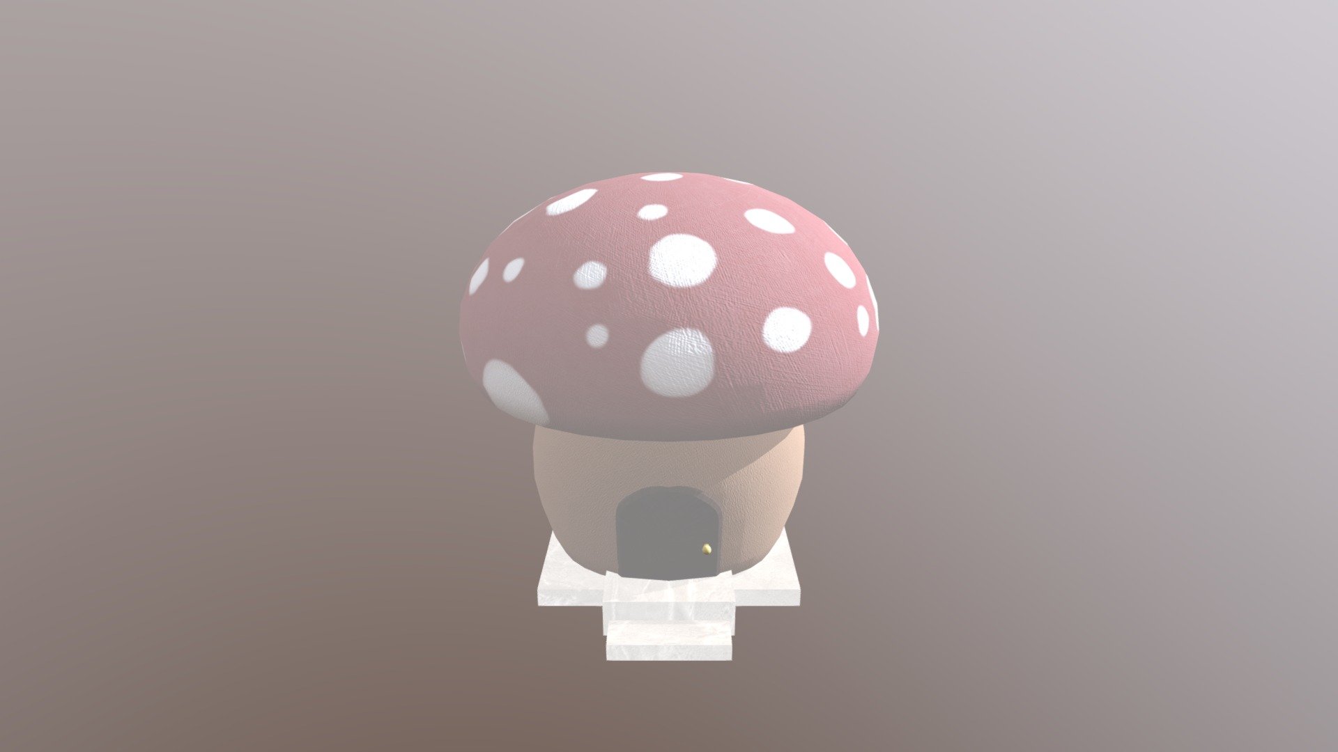 Mushroom House Export 03 3d model