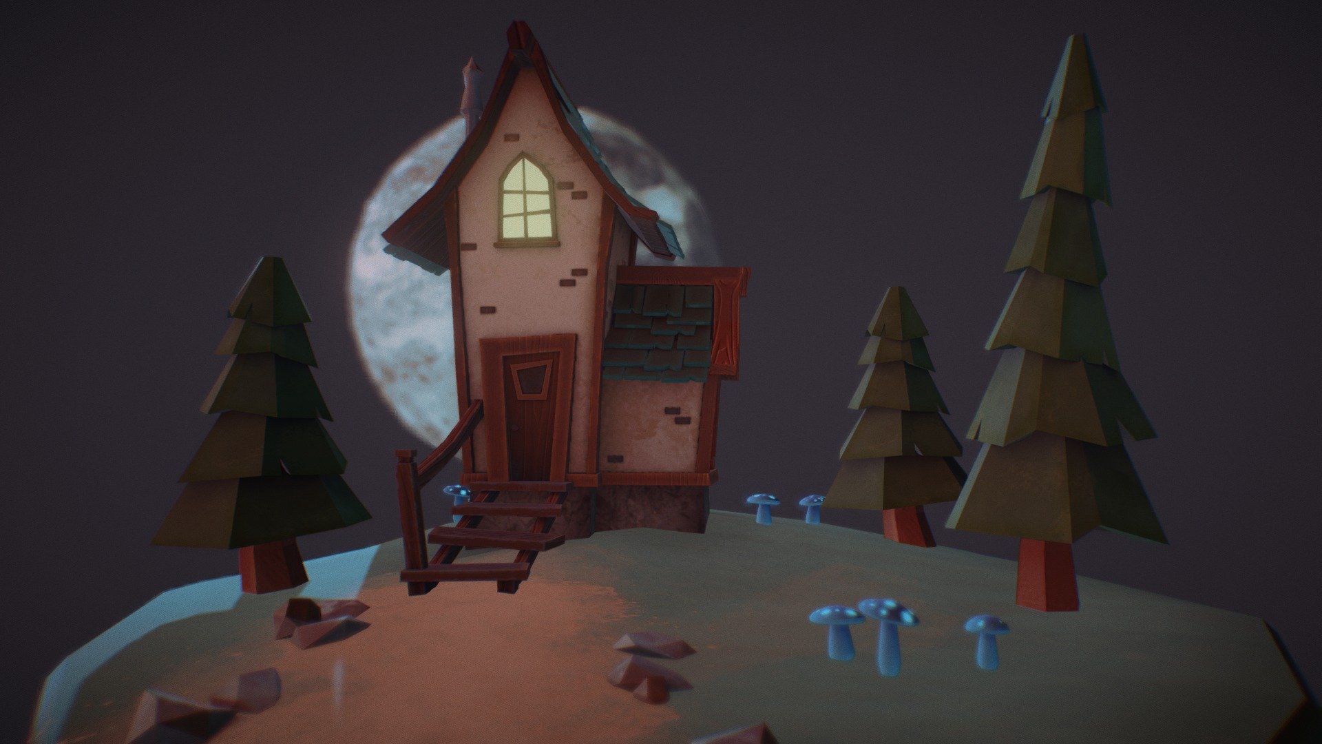 Witchs house diorama 3d model