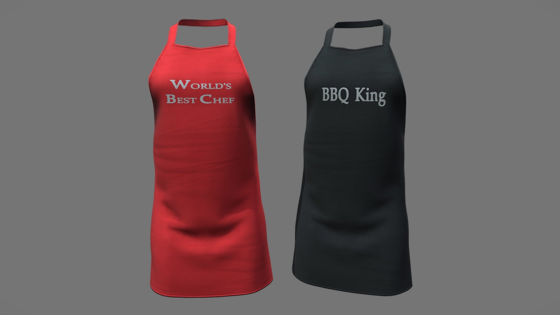 Male Chef Cooking Apron 3d model