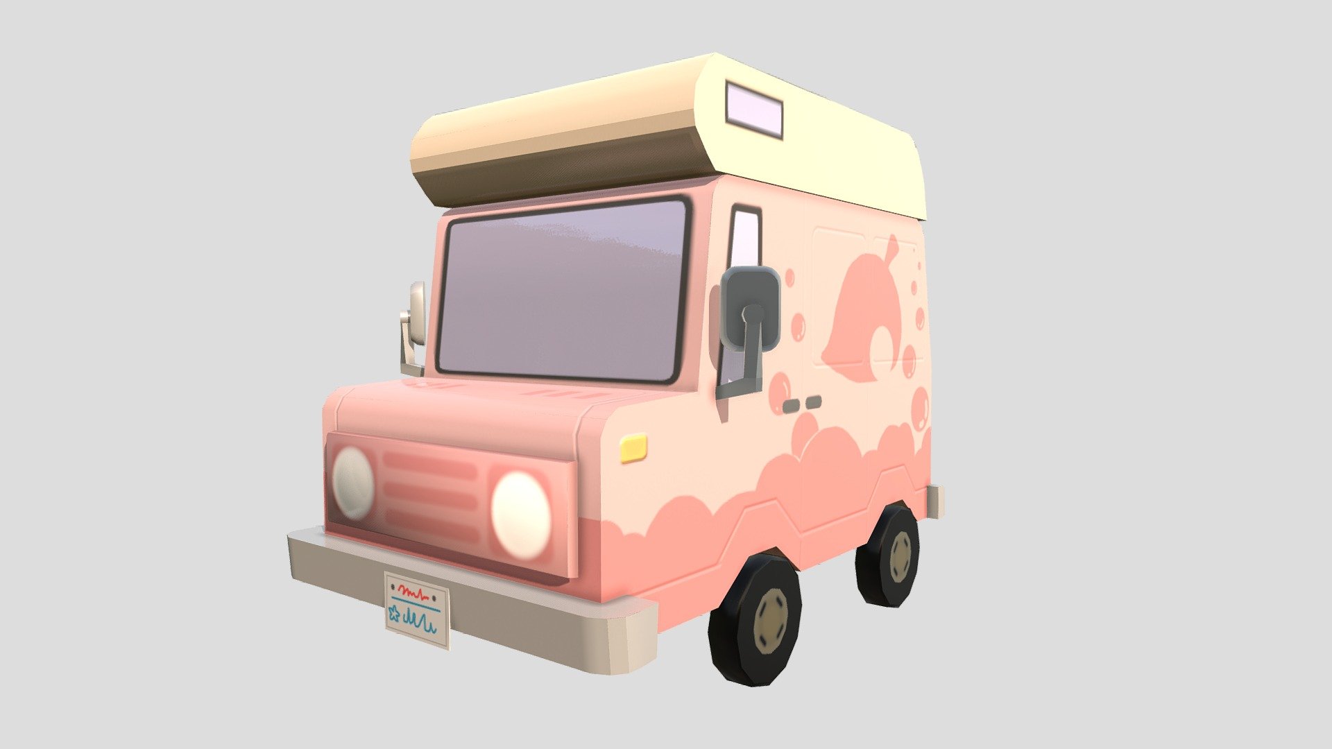 Animal Crossing caravan 3d model