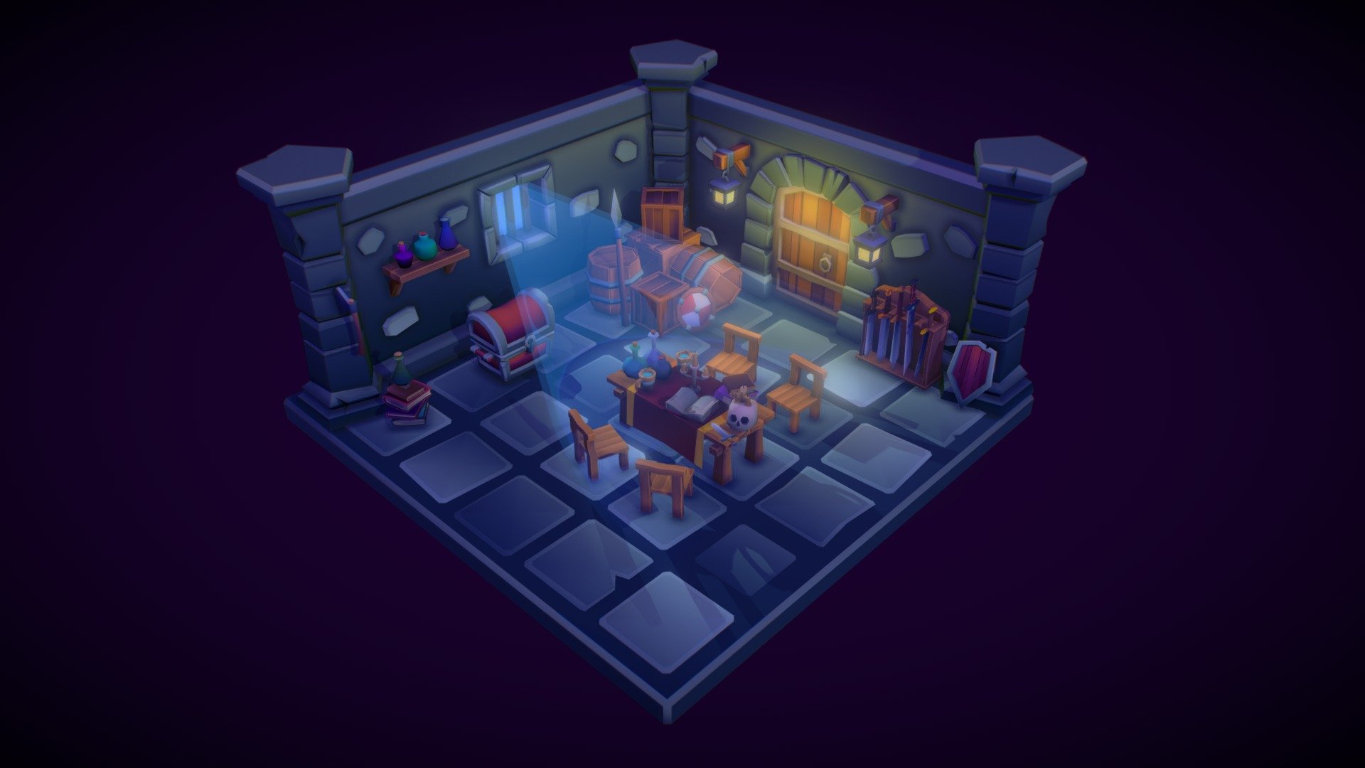 Fantasy Dungeon 3d model