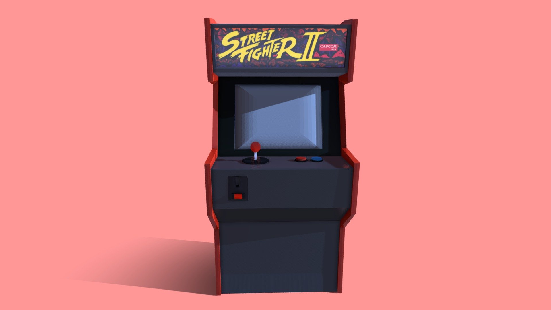 Low poly Arcade Machine 3d model