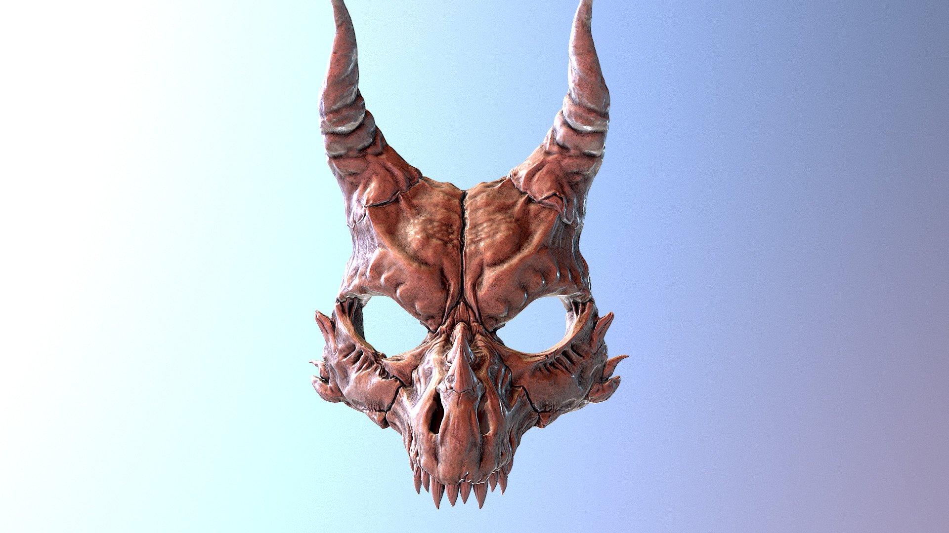 Baby Dragons Skull Mask 3d model