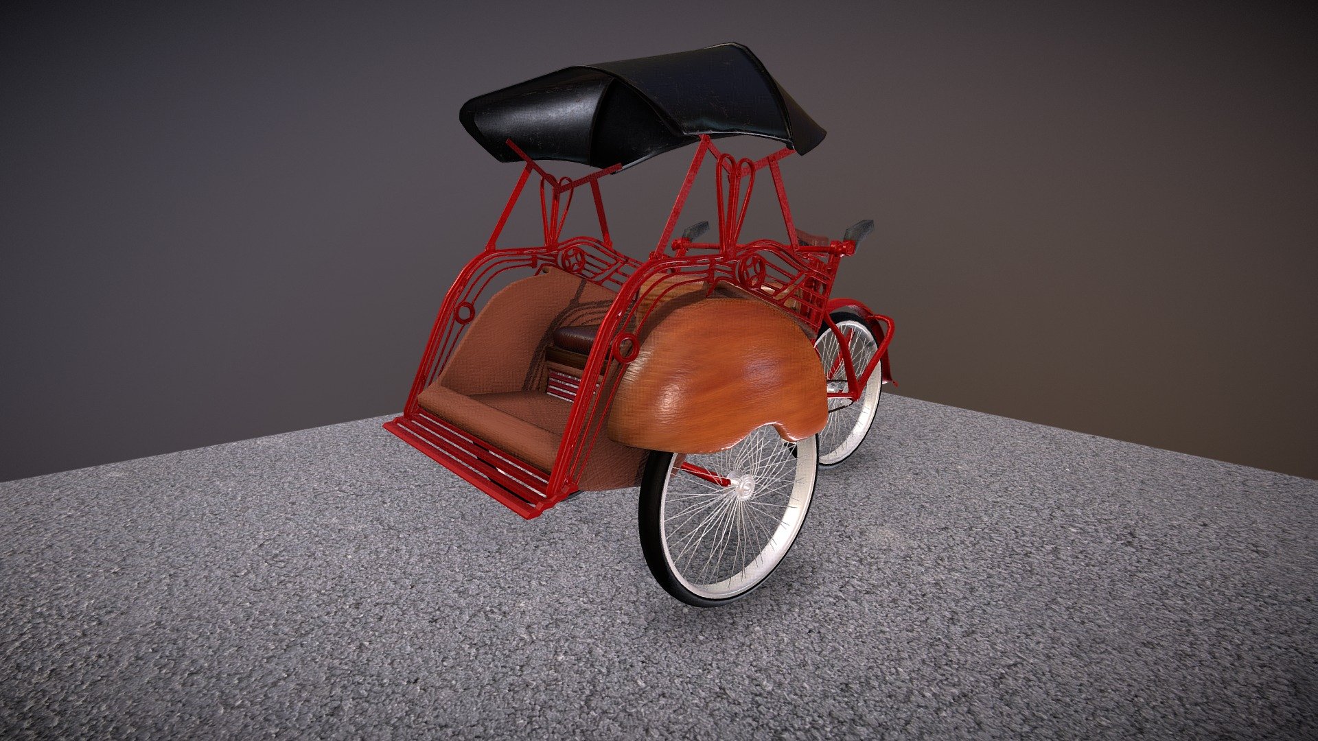 Cycle rickshaw 3d model