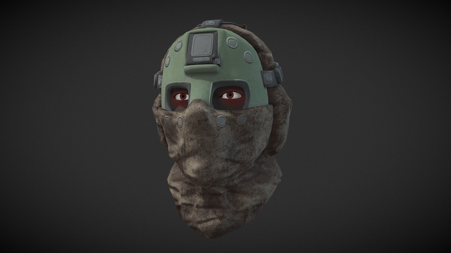 Level IV Military Ballistic Facemask 3d model