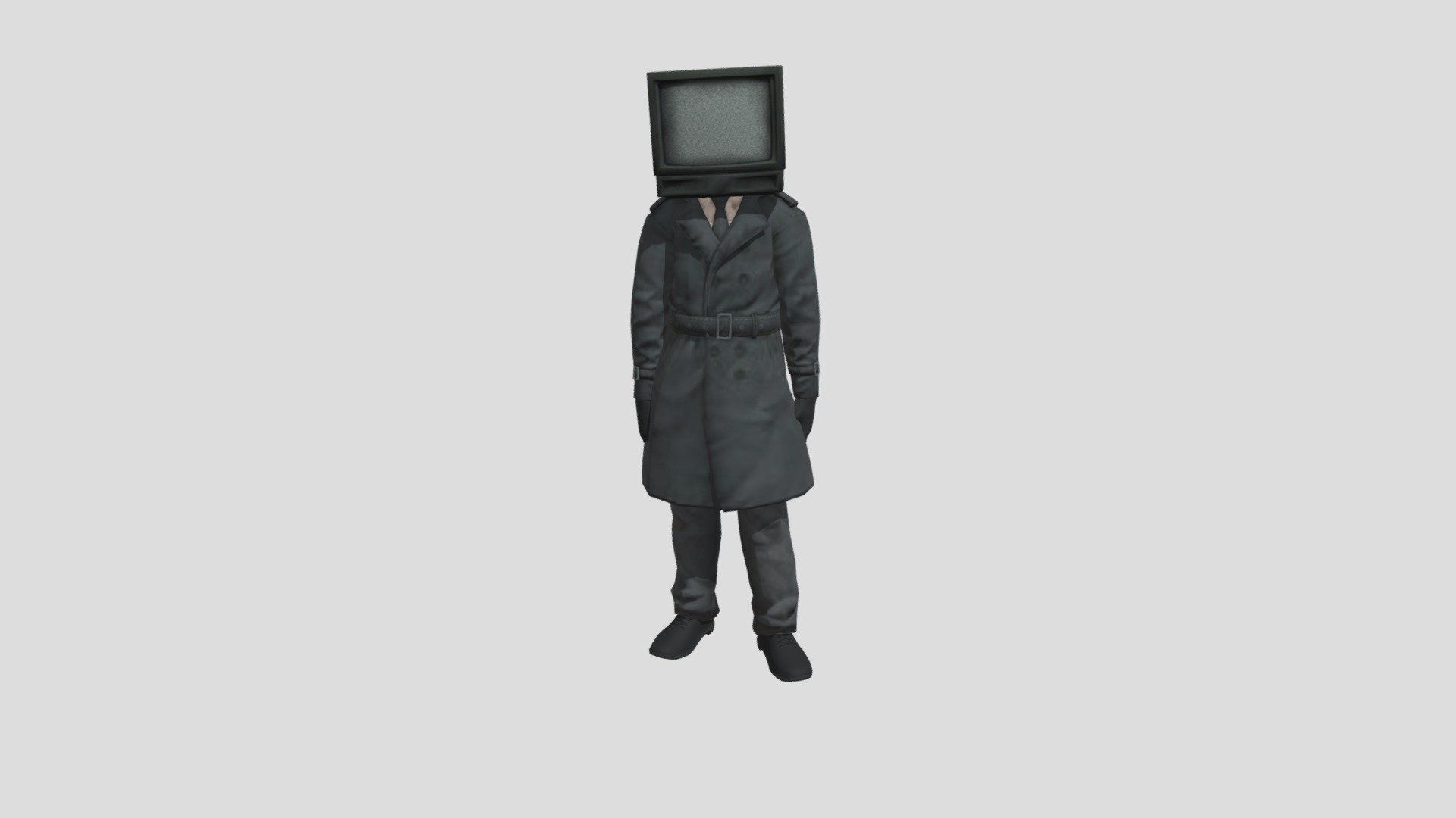 Tv man + animation 3d model