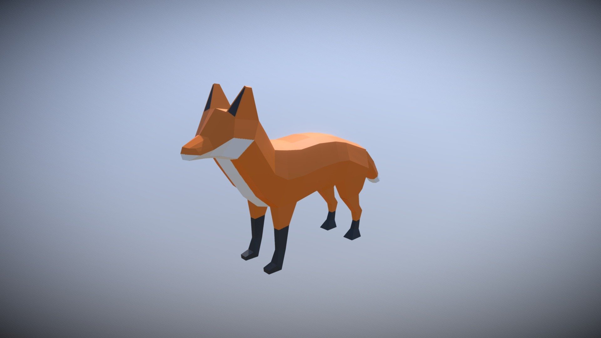 Low Poly Fox 3d model