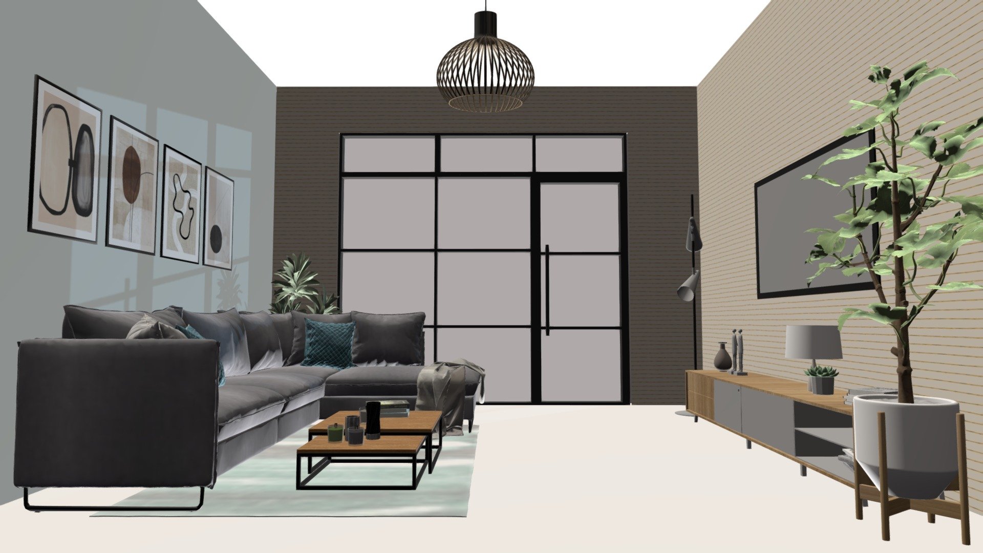 Living Room Design 3d model