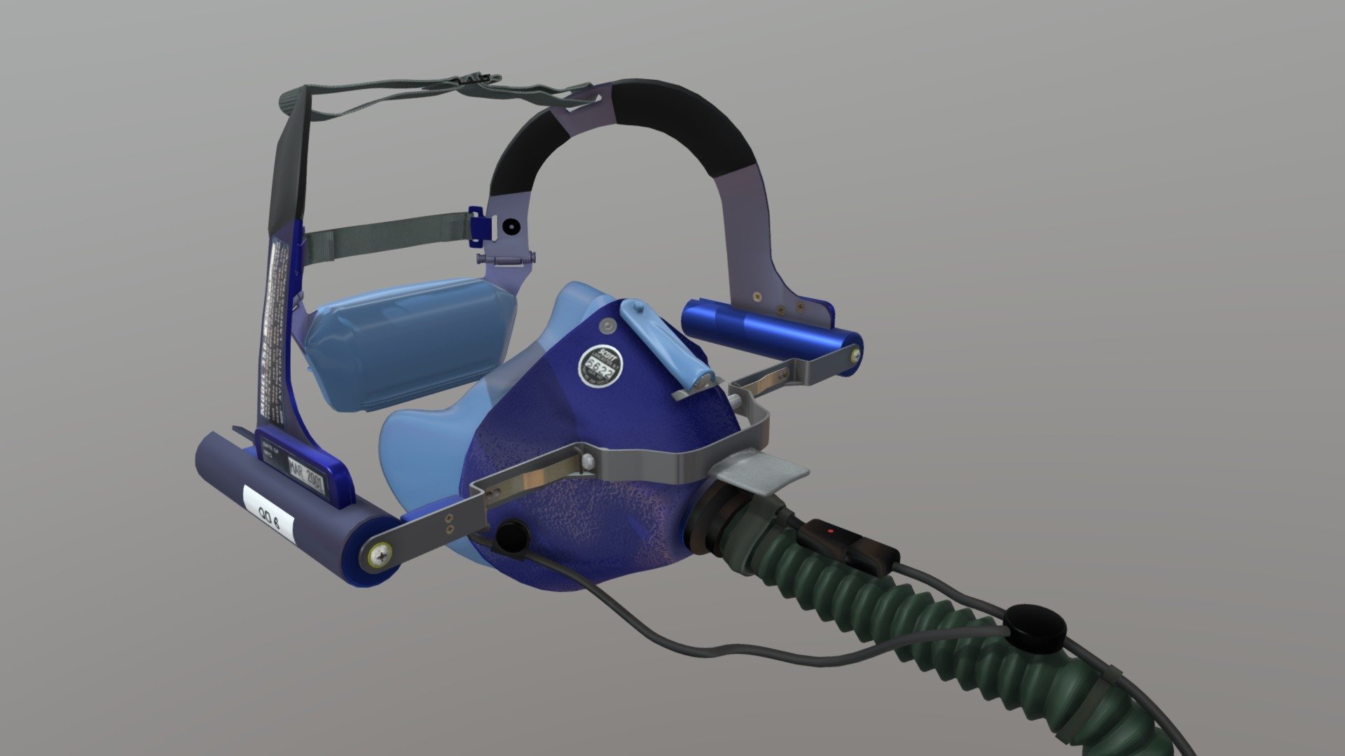 Quick-Don Oxygen Mask 3d model