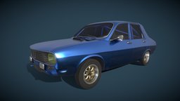 Rally Car Renault 12 / Dacia 1300 HighPoly Model