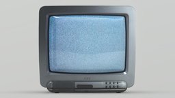 Silver CRT Television