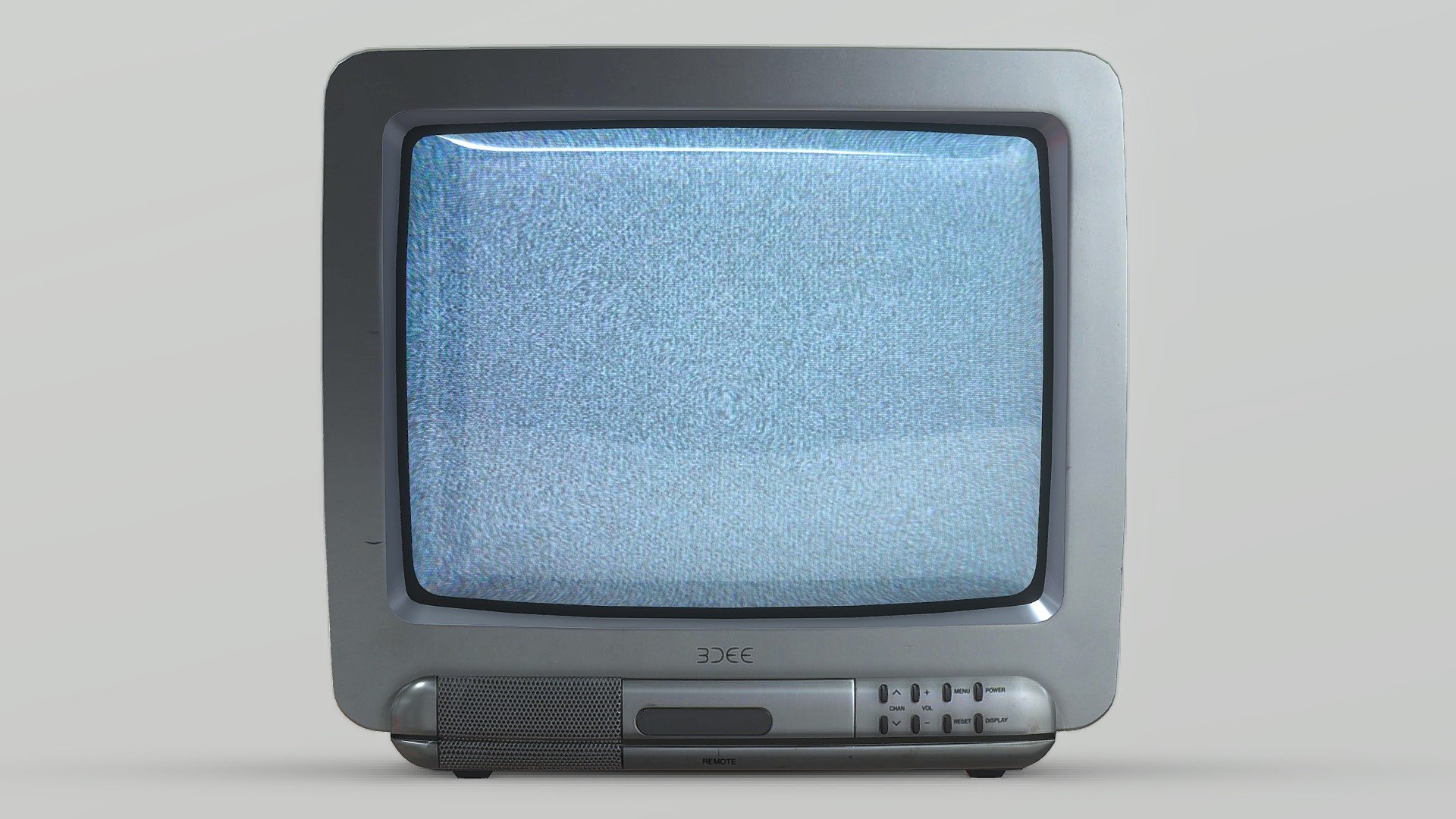 Silver CRT Television 3d model