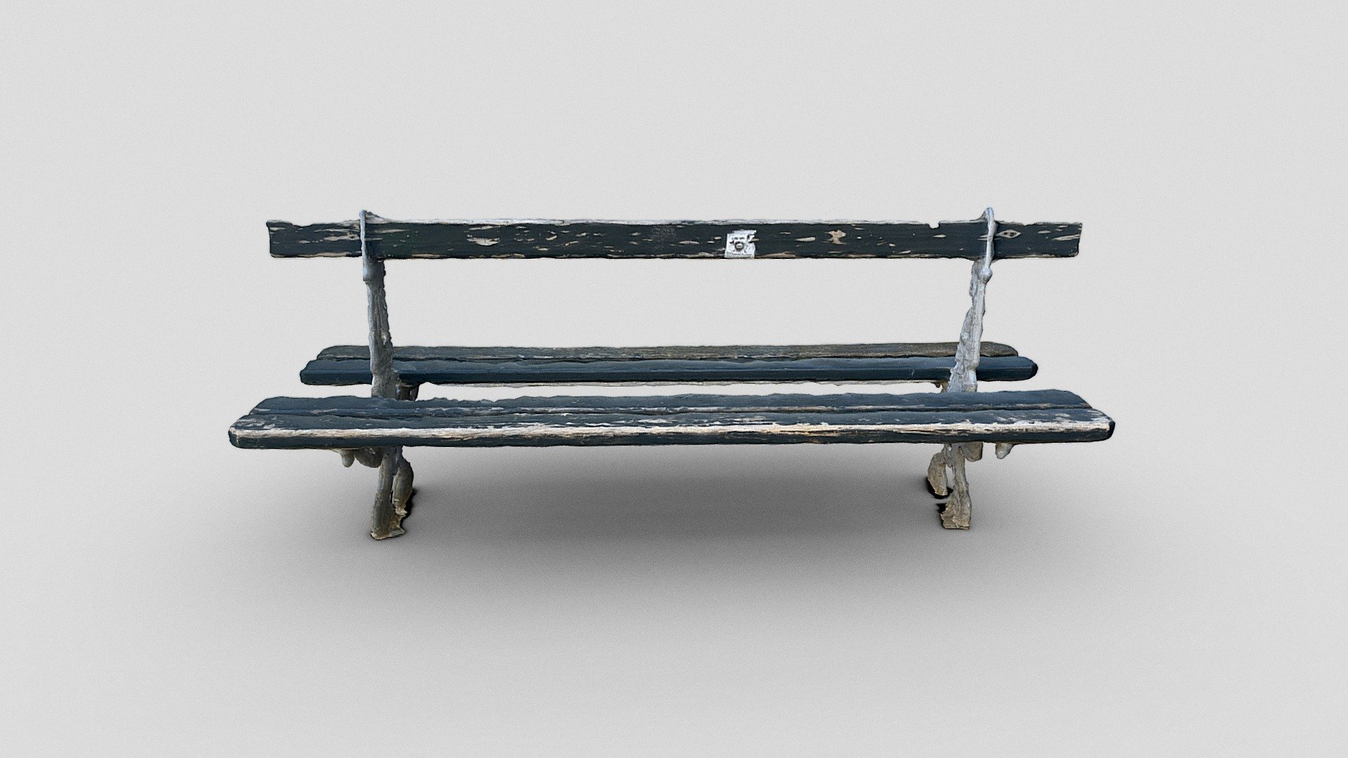 Parisian public bench "Davioud" 3d model