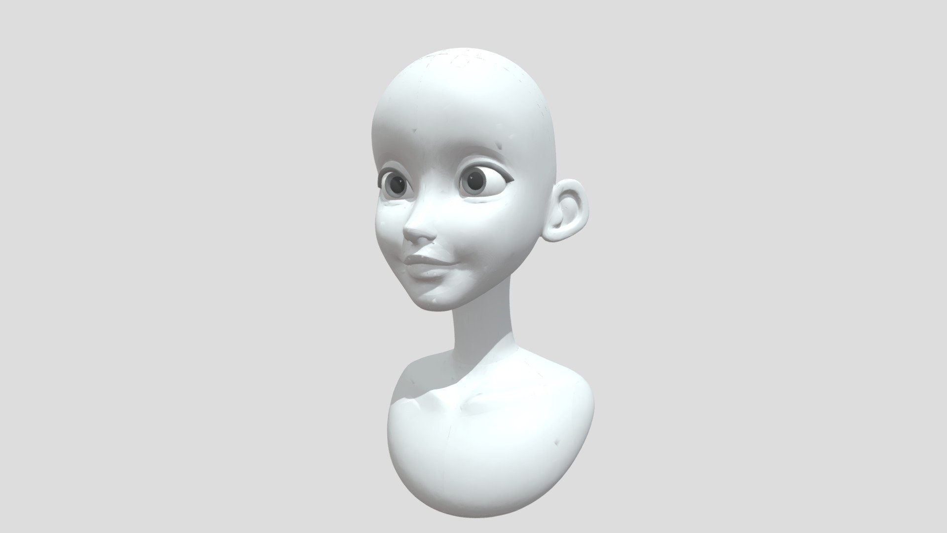 卡通头像 3d model