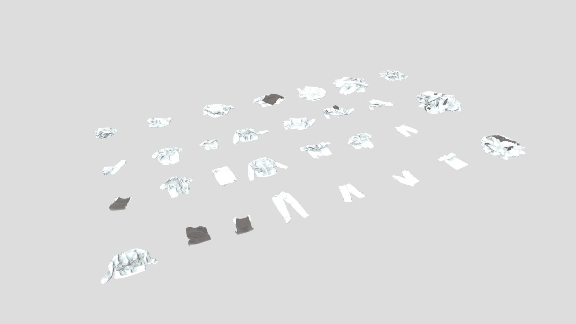 Cloth Piles Collection 3D model 3d model