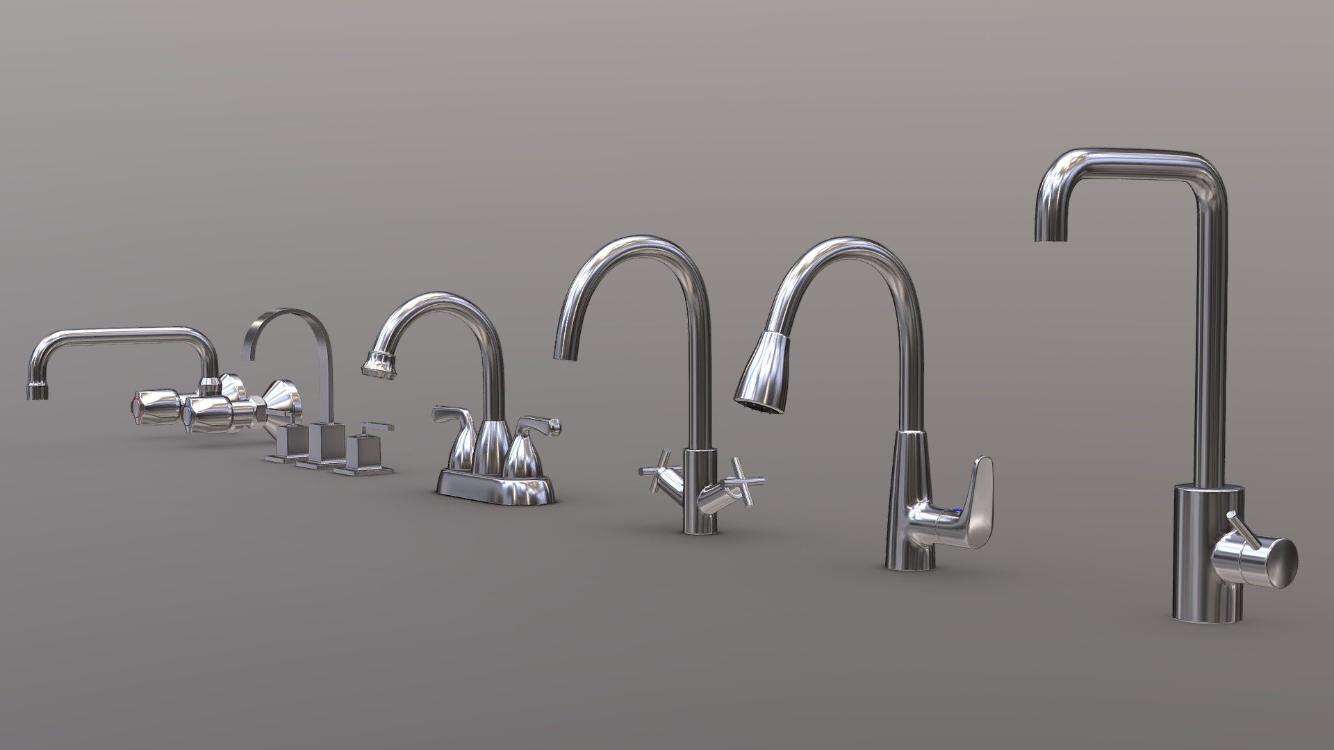 Faucet Collection Set 3d model