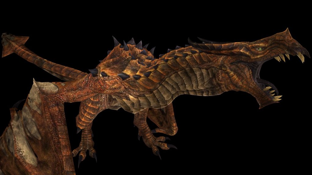 Dragón anciano, The Elder Scrolls V Skyrim 3d model