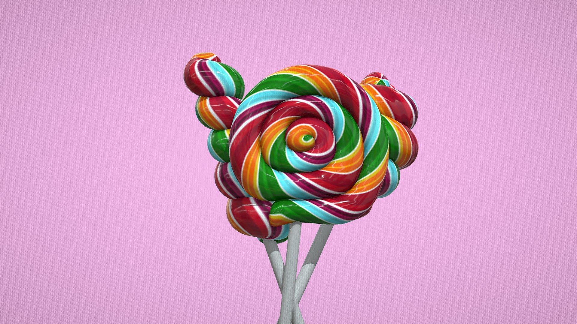 Lollipops 3d model