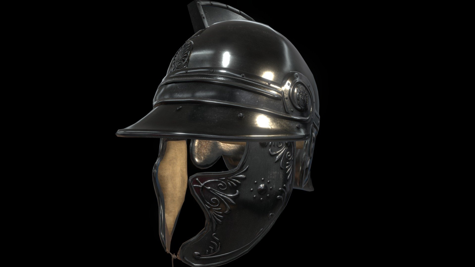 Athenian Helmet #1 ( Ornemented ) 3d model