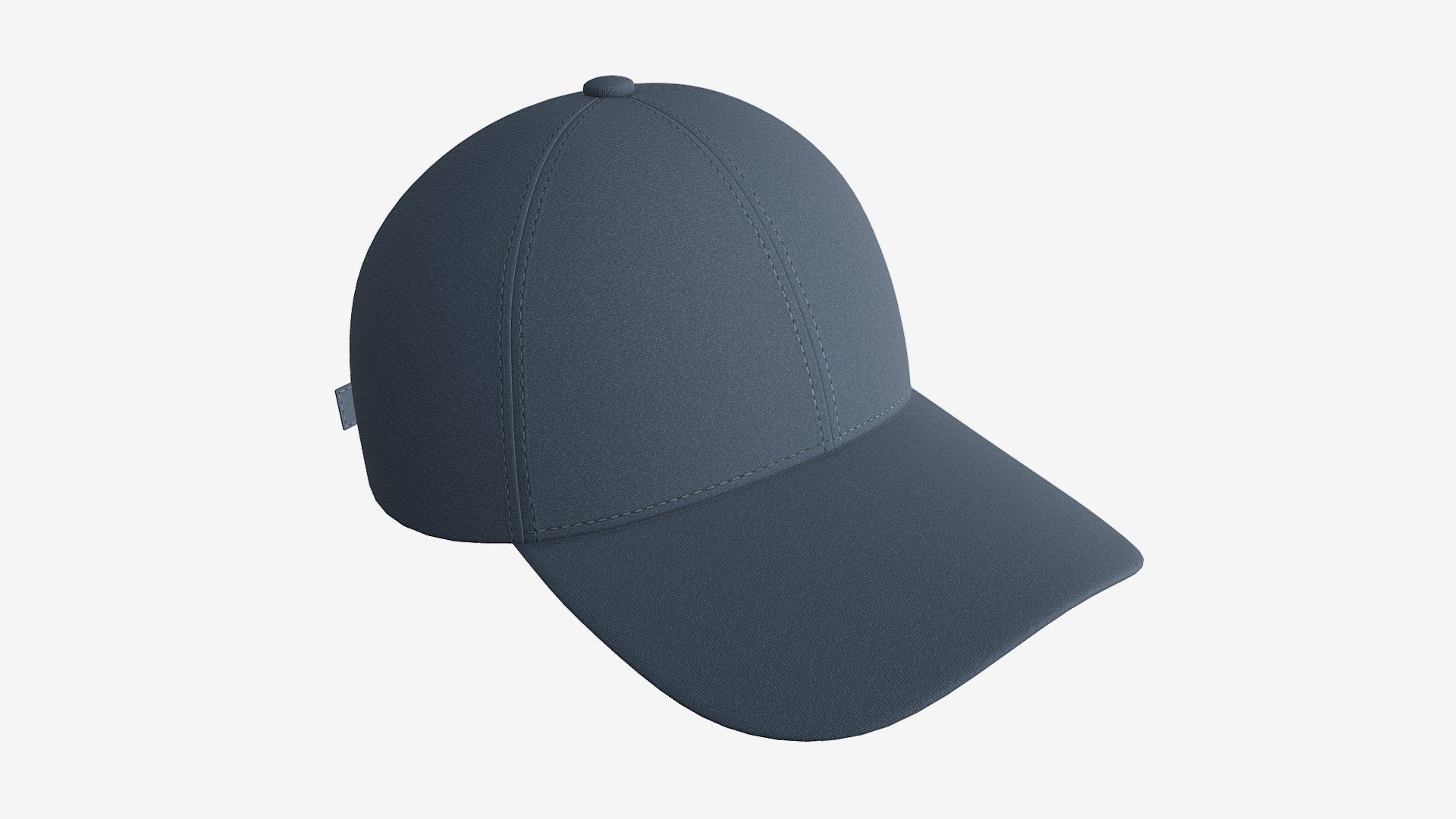 Baseball Cap Fabric Blue 3d model