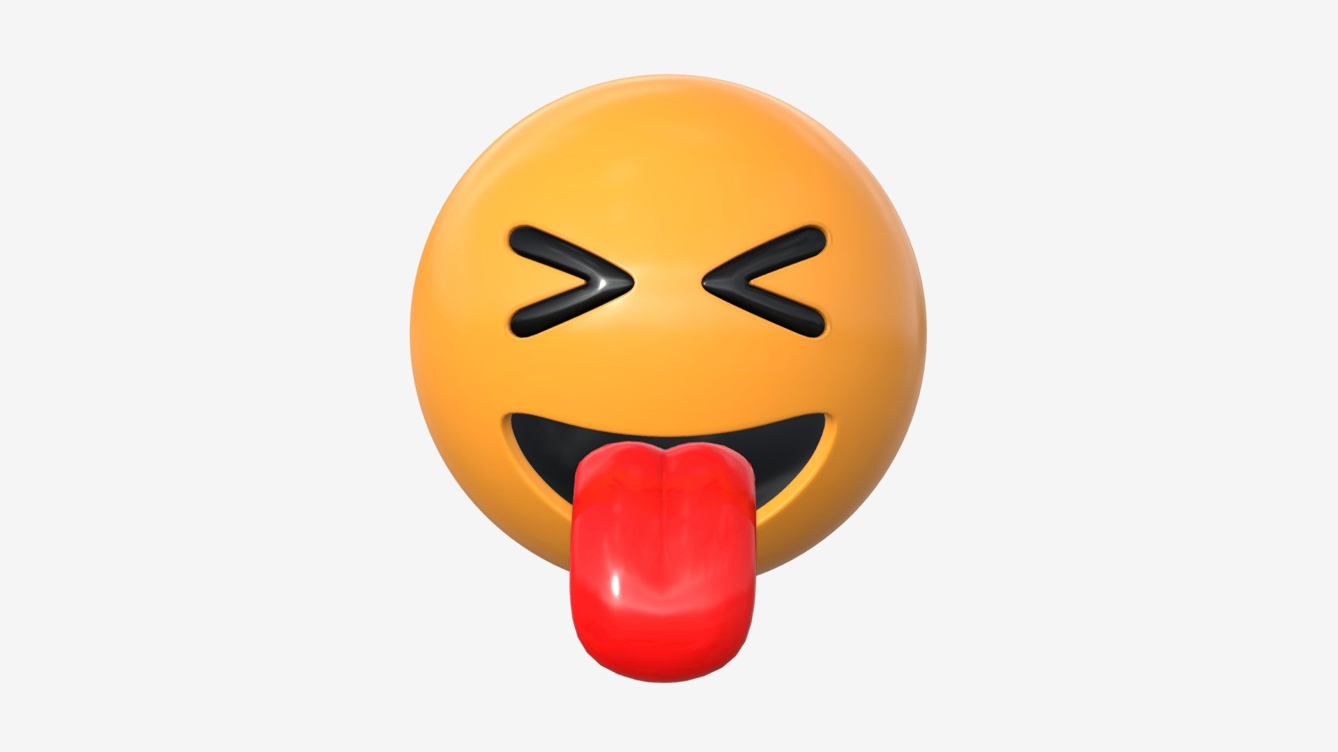 Emoji 025 Stuck-out tongue with closed eyes 3d model