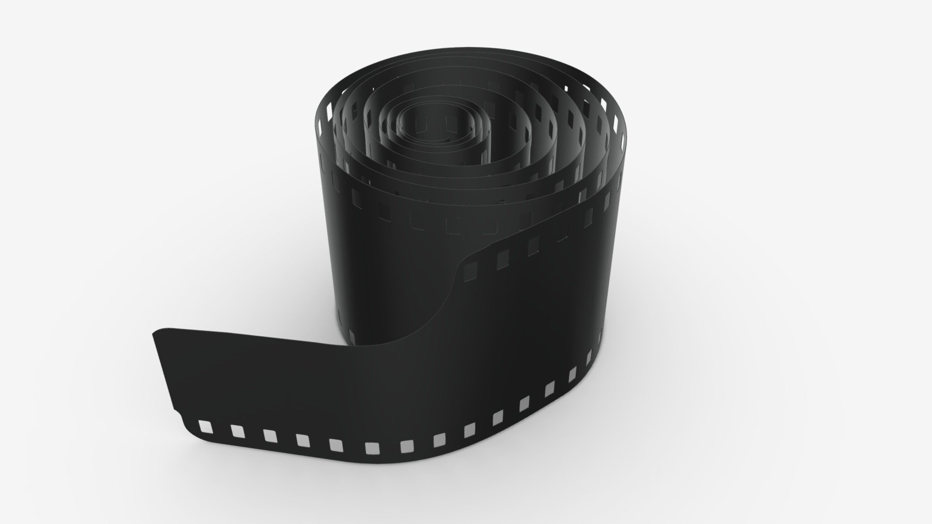 Photographic film roll small 3d model