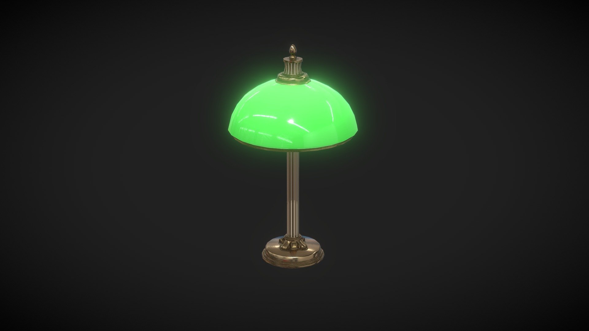 Old Table Lamp V03 3d model