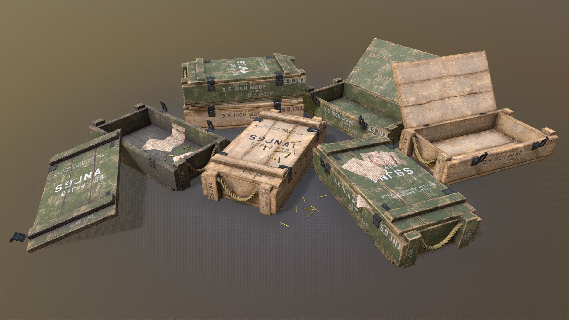 Ammunition Crates 3d model