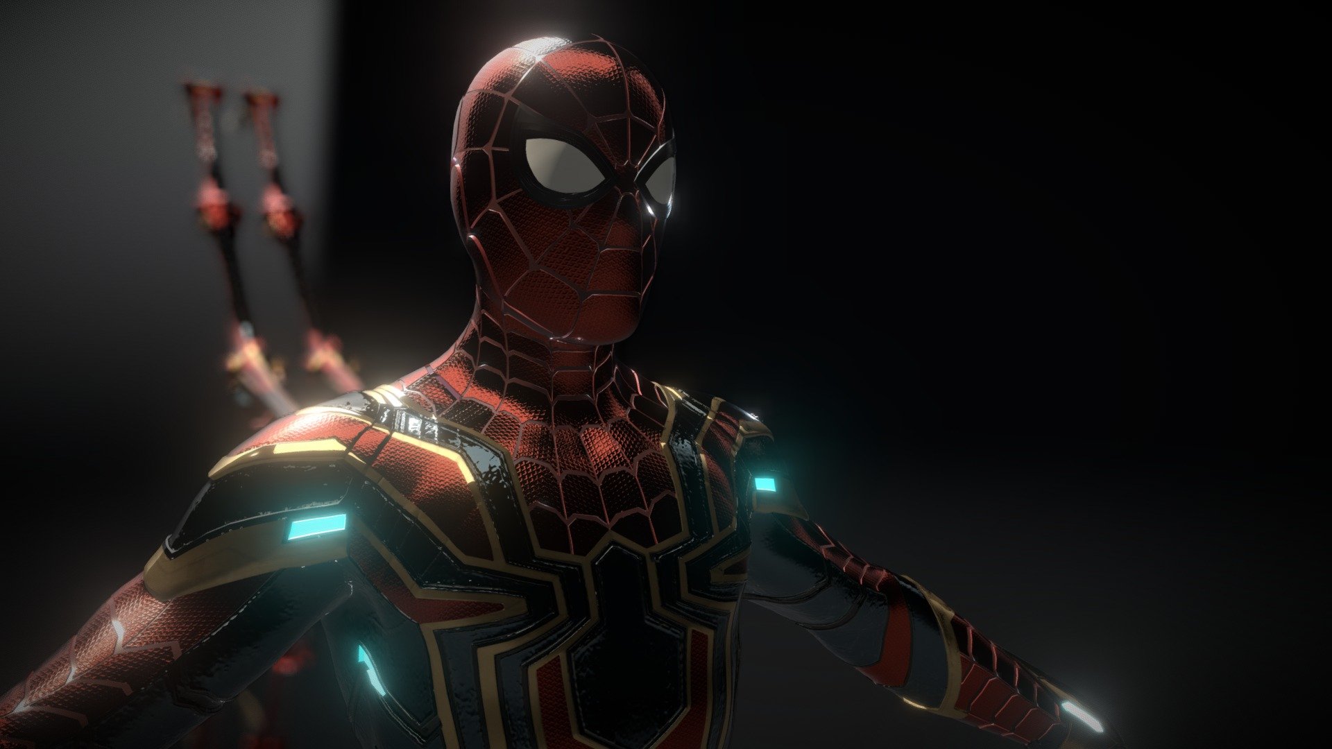 iron spider suit mcu 3d model