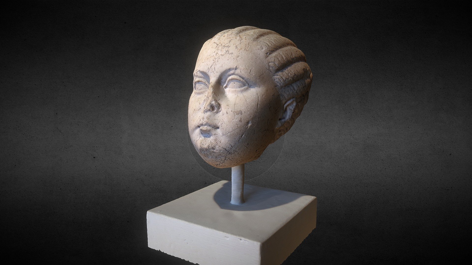 portrait of a little girl 3d model