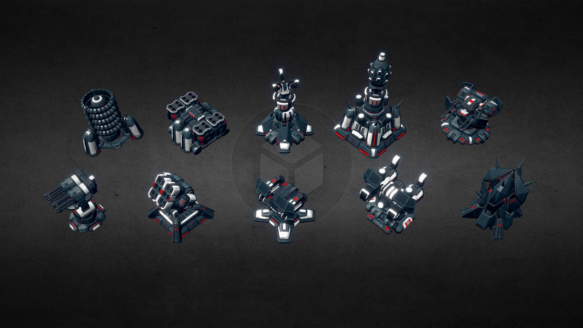 Tower Defense Construction Kit. Mobile Friendly. 3d model